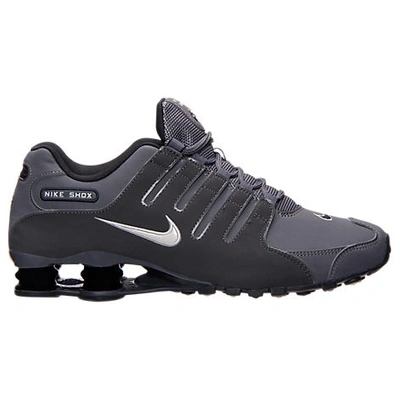 Shop Nike Men's Shox Nz Casual Shoes In Grey Size 11.0 Leather