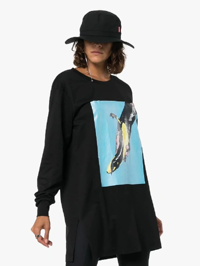 Shop Ten Pieces X Rude Hand Bananna Print Long Sleeve T-shirt In Black