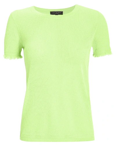 Shop Rag & Bone Breanne Knit T-shirt  Neon Green P