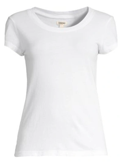 Shop L Agence Women's Cory High-low Tee In White