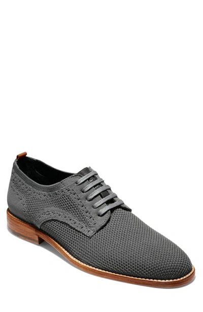 Shop Cole Haan Feathercraft Grand Stitchlite Plain Toe Derby In Magnet Knit