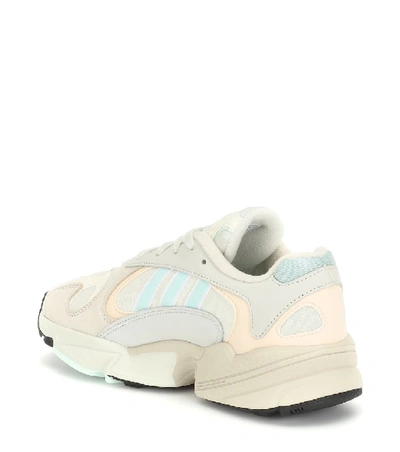Shop Adidas Originals Yung 1 Leather Sneakers In Beige