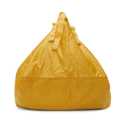 Shop Jacquemus Yellow Le Sac A Linge Tote In Yellow Fabr