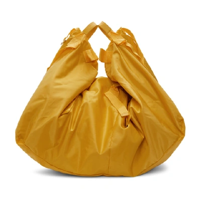Shop Jacquemus Yellow Le Sac A Linge Tote In Yellow Fabr