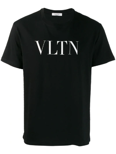 Shop Valentino Vltn Logo T-shirt - Black