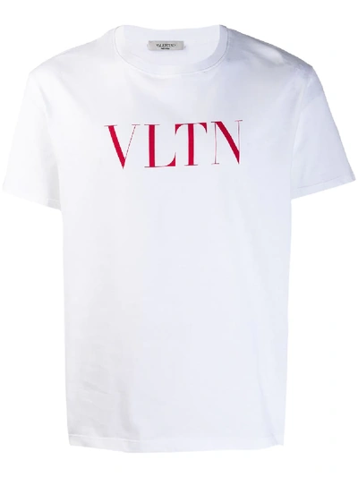 Shop Valentino Vltn Logo T-shirt - White