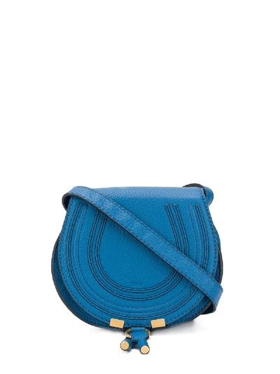 Shop Chloé Mini Marcie Crossbody Bag - Blue