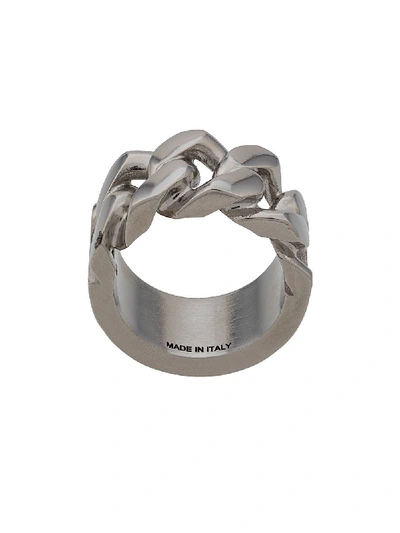 Shop Alexander Mcqueen Chain Link Ring - Silver
