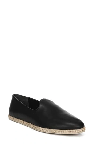 Shop Vince Malia Loafer Flat In Black Leather