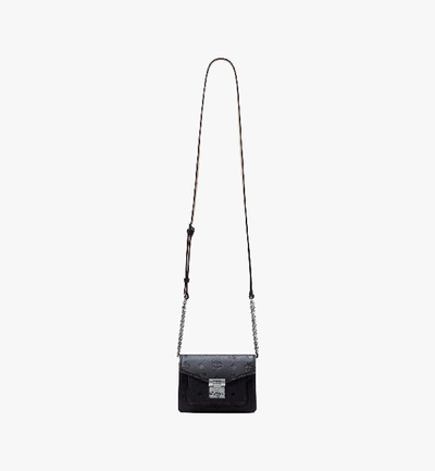 Shop Mcm Patricia Belt Bag In Monogram Leather In Black | Black