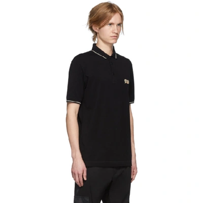 Shop Dolce & Gabbana Dolce And Gabbana Black Logo Polo In N0000 Black