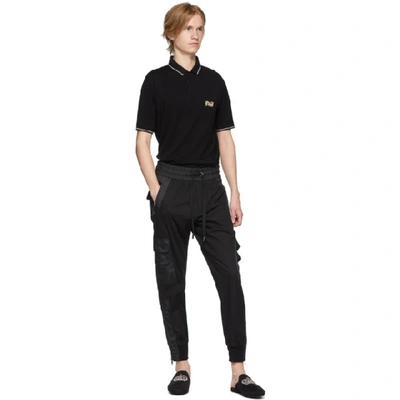 Shop Dolce & Gabbana Dolce And Gabbana Black Logo Polo In N0000 Black