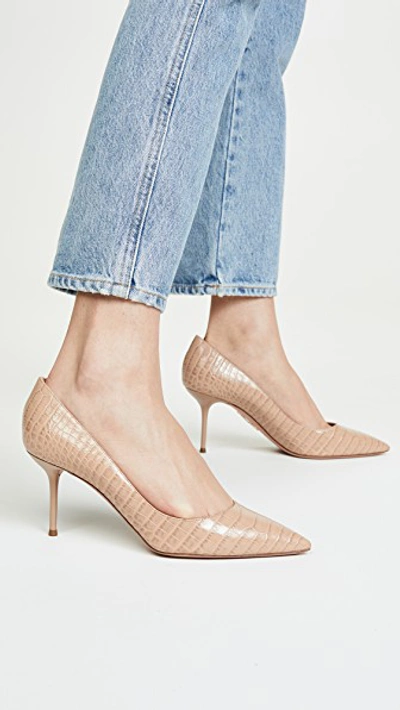 Shop Aquazzura Purist 75mm Pumps In Dark Nude