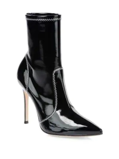 Shop Gianvito Rossi Vinyl Mid-calf Booties In Black