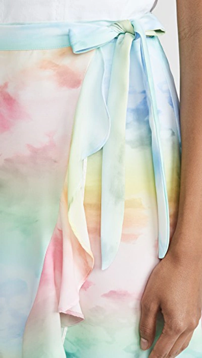 Shop Amanda Uprichard Tessa Skirt In Pastel Tie Dye