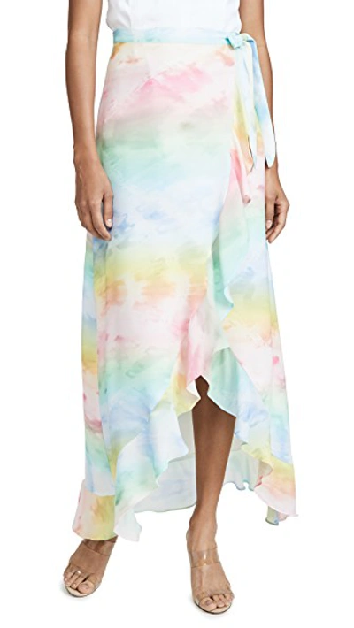 Shop Amanda Uprichard Tessa Skirt In Pastel Tie Dye