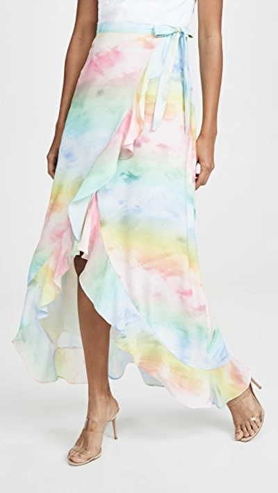 Shop Amanda Uprichard Tessa Skirt In Pastel Tie Dye