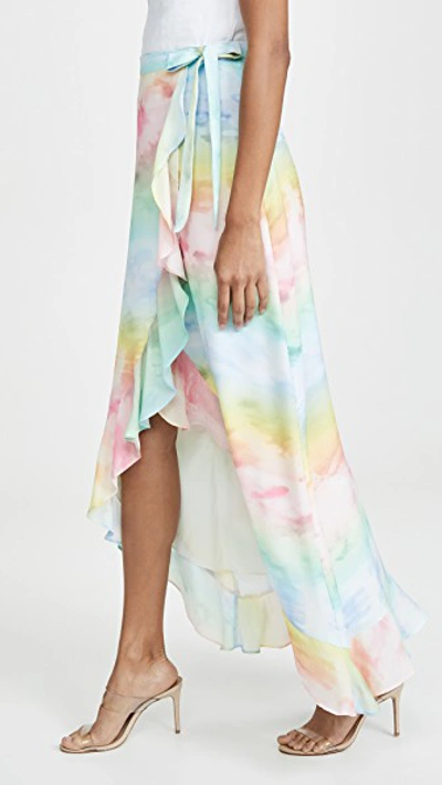 Shop Amanda Uprichard Tessa Skirt In Pastel Tie Dye