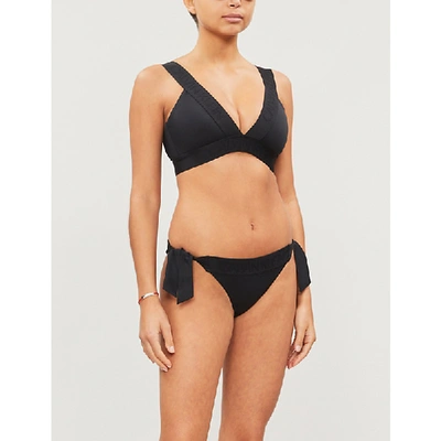 Calvin Klein Curve Triangle Bikini Top In 094 Pvh Black | ModeSens