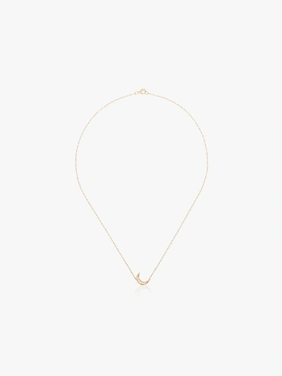 Shop Andrea Fohrman 18k Yellow Gold Mini Crescent Diamond Necklace
