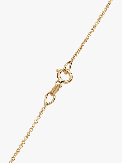 Shop Andrea Fohrman 18k Yellow Gold Mini Crescent Moon Emerald Necklace