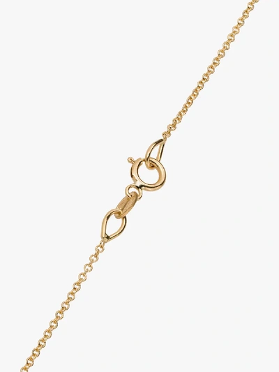 Shop Andrea Fohrman 18k Yellow Gold Mini Crescent Sapphire Necklace In Yellow Gold/multicoloured
