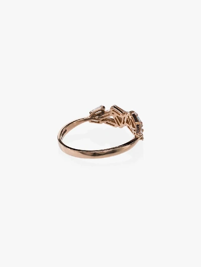 Suzanne Kalan 18k Rose Gold Firework Diamond Ring In Metallic