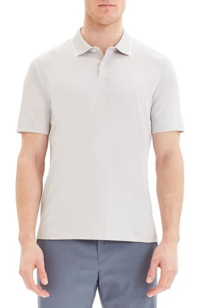 Shop Theory Tipped Solid Polo In Bedrock/ White