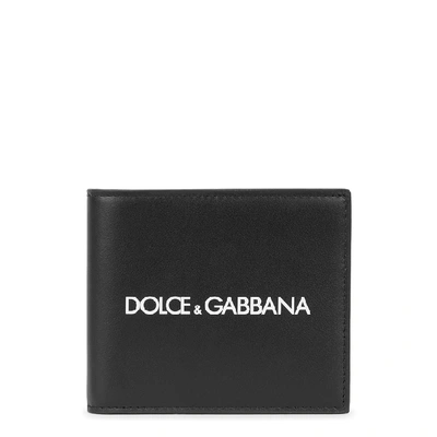 Shop Dolce & Gabbana Black Logo Leather Wallet