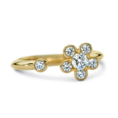 Shop Atelier Swarovski Bloom Ring Swarovski Created Diamonds 18k Gold