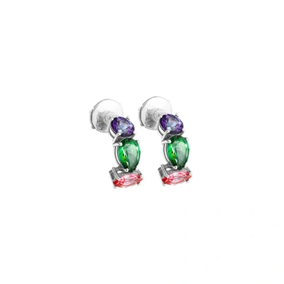 Shop Atelier Swarovski Arc-en-ciel Earrings Multi-coloured Treated