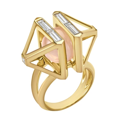 Shop Atelier Swarovski Double Diamond Cocktail Ring Created Diamonds