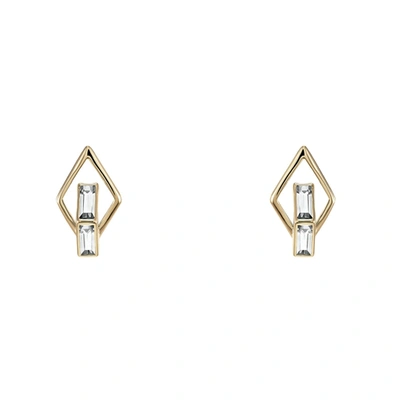 Shop Atelier Swarovski Double Diamond Stud Earrings Created Diamonds