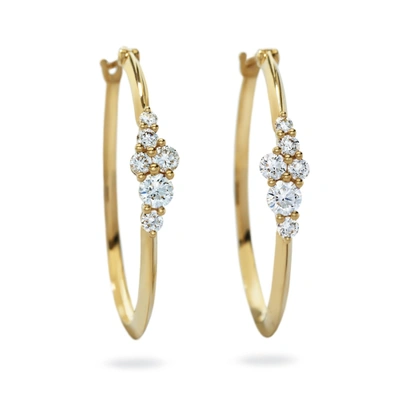 Shop Atelier Swarovski Glacial Hoop Earrings Swarovski Created Diamonds