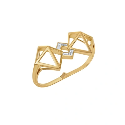 Shop Atelier Swarovski Double Diamond Double Ring Size 55