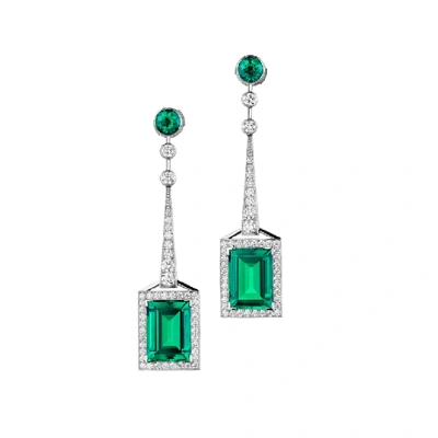 Shop Atelier Swarovski Mosaic Earrings Created Emeralds