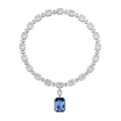 Shop Atelier Swarovski Ngel Necklace Swarovski Created Sapphire