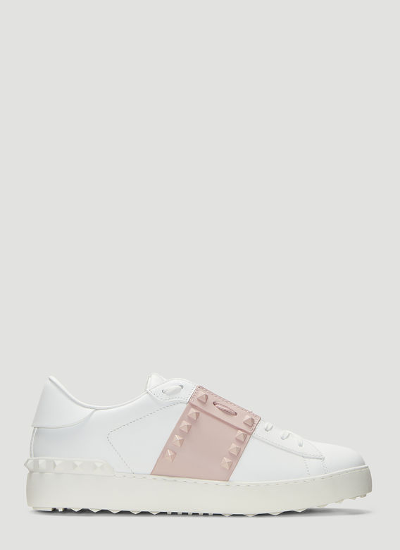 valentino rockstud sneakers pink