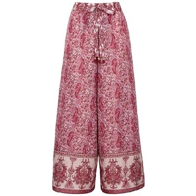 Shop Zimmermann Amiri Wide-leg Cotton Trousers