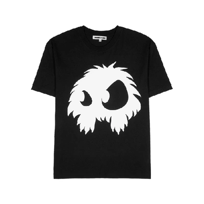 Shop Mcq By Alexander Mcqueen Black Printed Cotton T-shirt