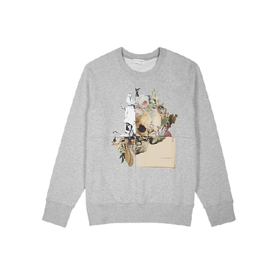 Shop Alexander Mcqueen Grey Printed Cotton Sweatshirt