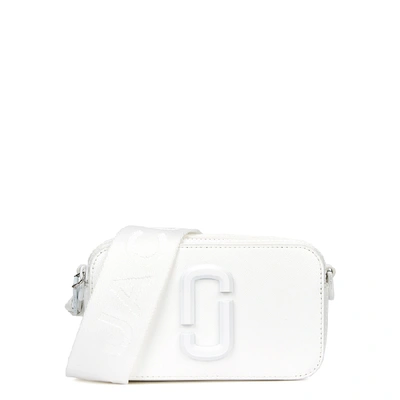 Shop Marc Jacobs Snapshot Dtm White Leather Cross-body Bag