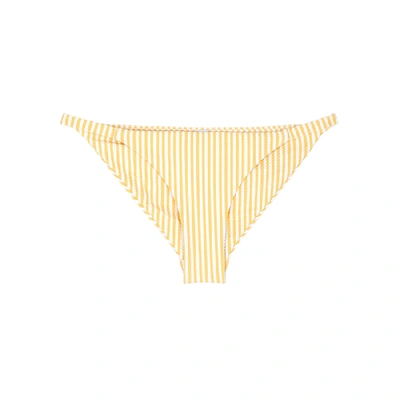 Shop Asceno Yellow Striped Bikini Briefs