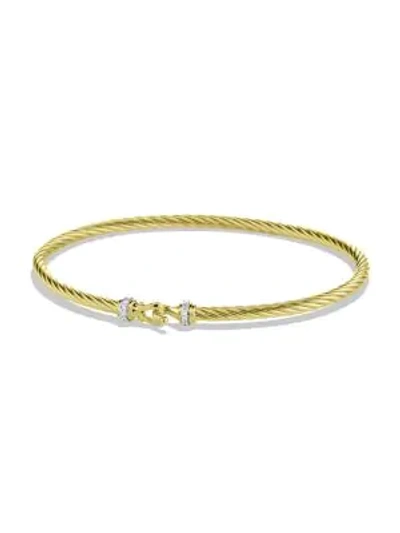 Shop David Yurman Women's Cable Collectibles Buckle Bracelet In 18k Yellow Gold