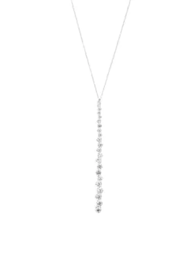 Shop Adriana Orsini Tivoli Rhodium-plated & Cubic Zirconia Linear Pendant Necklace