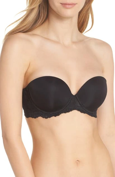 Shop On Gossamer Beautifully Basic Strapless Underwire Bra In Black