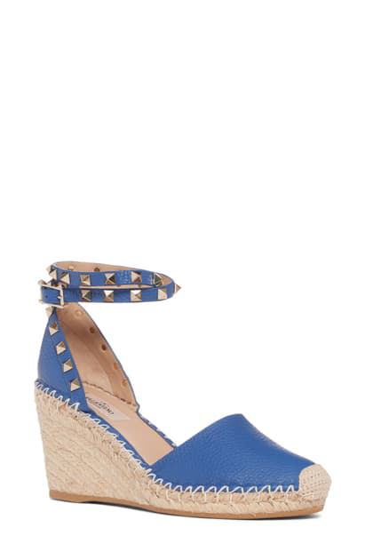 valentino rockstud espadrille wedge