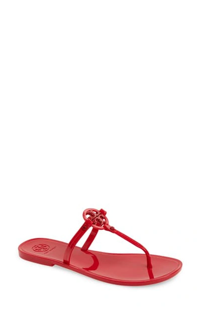 Tory Burch Mini Miller Jelly Thong Sandals In Red | ModeSens