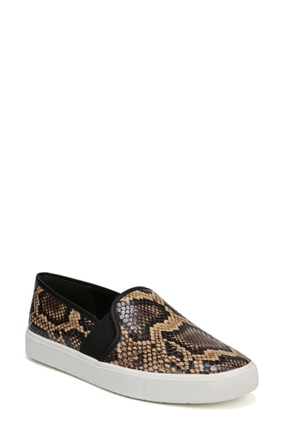 snake print slip ons