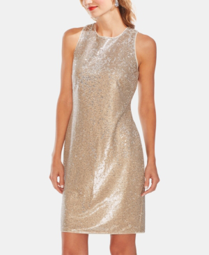 vince camuto white sequin dress